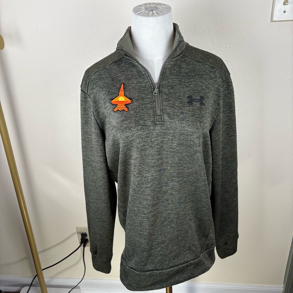 Under Armour Olive Quarter-Zip with Orange Jet Patch
0071